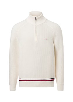 Tommy Hilfiger Męski sweter Mężczyźni Bawełna écru wypukły wzór tkaniny ze sklepu vangraaf w kategorii Swetry męskie - zdjęcie 177788724