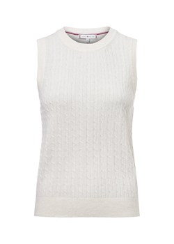 Tommy Hilfiger Sweter damski z zawartością wełny - MMTalli Kobiety Wełna écru jednolity ze sklepu vangraaf w kategorii Kamizelki damskie - zdjęcie 177788761