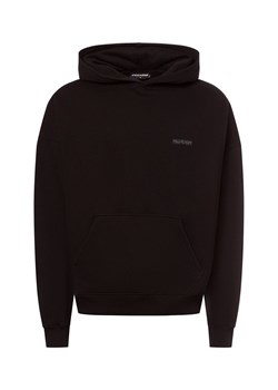 PEGADOR Męski sweter z kapturem - Piedro Mężczyźni czarny jednolity ze sklepu vangraaf w kategorii Bluzy męskie - zdjęcie 177788772