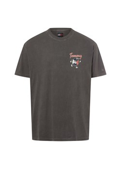 Tommy Jeans Koszulka męska - Nowość Mężczyźni Bawełna szary jednolity ze sklepu vangraaf w kategorii T-shirty męskie - zdjęcie 177788800