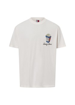 Tommy Jeans Koszulka męska - Nowość Mężczyźni Bawełna écru nadruk ze sklepu vangraaf w kategorii T-shirty męskie - zdjęcie 177788801