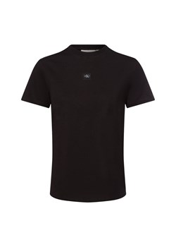 Calvin Klein Jeans Koszulka damska Kobiety Bawełna czarny jednolity ze sklepu vangraaf w kategorii Bluzki damskie - zdjęcie 177788854