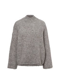 Msch Copenhagen Damski sweter z dzianiny z zawartością alpaki - Mschbathilda Kobiety Wełna jasny szary jednolity ze sklepu vangraaf w kategorii Swetry damskie - zdjęcie 177788920