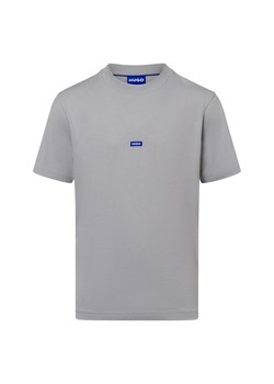 HUGO BLUE Koszulka męska - Nieros Mężczyźni Bawełna szary jednolity ze sklepu vangraaf w kategorii T-shirty męskie - zdjęcie 177789010