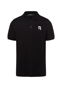 KARL LAGERFELD Męska koszulka polo Mężczyźni Bawełna czarny jednolity ze sklepu vangraaf w kategorii T-shirty męskie - zdjęcie 177789183