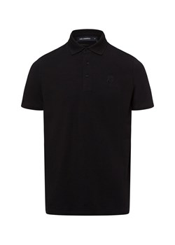 KARL LAGERFELD Męska koszulka polo Mężczyźni Bawełna czarny jednolity ze sklepu vangraaf w kategorii T-shirty męskie - zdjęcie 177789184