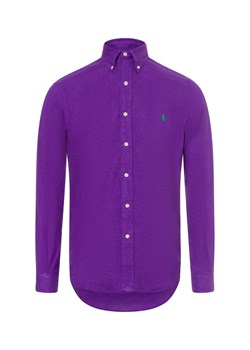 Polo Ralph Lauren Męska koszula casual Mężczyźni Comfort Fit len lila jednolity ze sklepu vangraaf w kategorii Koszule męskie - zdjęcie 177789304