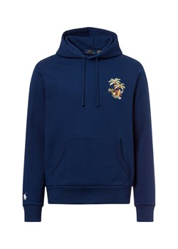 Polo Ralph Lauren Męski sweter z kapturem Mężczyźni Bawełna granatowy jednolity ze sklepu vangraaf w kategorii Bluzy męskie - zdjęcie 177789334