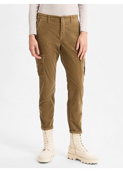 MAC Damskie spodnie sztruksowe - Rich Cargo Kobiety Bawełna khaki jednolity ze sklepu vangraaf w kategorii Spodnie damskie - zdjęcie 177789884
