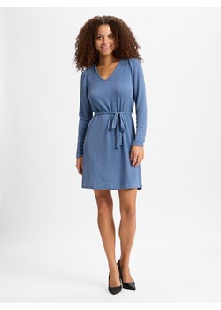 Vila Sukienka damska - VIEleina Kobiety Sztuczne włókno jasnoniebieski jednolity ze sklepu vangraaf w kategorii Sukienki - zdjęcie 177790080