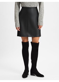 s.Oliver Spódnica damska Kobiety Sztuczna skóra czarny jednolity ze sklepu vangraaf w kategorii Spódnice - zdjęcie 177790301