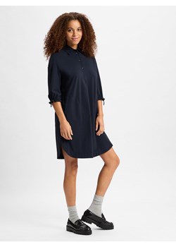 Marc Cain Damska sukienka na co dzień Kobiety granatowy jednolity ze sklepu vangraaf w kategorii Sukienki - zdjęcie 177790604