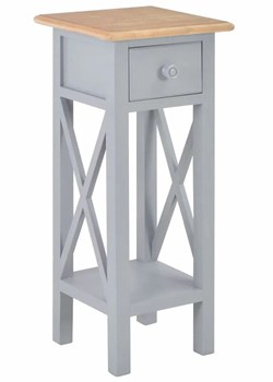 Szary stolik boczny skandynawski T5-L09 ze sklepu Edinos.pl w kategorii Dom - zdjęcie 177791094