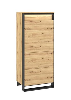 Wysoka komoda w stylu industrialnym dąb artisan - QA-07 ze sklepu Edinos.pl w kategorii Komody - zdjęcie 177791364