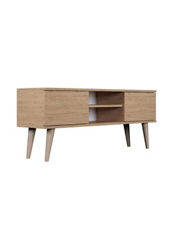 Skandynawska szafka RTV na nóżkach dąb artisan - Dubby 4X 120 cm ze sklepu Edinos.pl w kategorii Szafki RTV - zdjęcie 177791372
