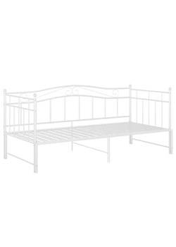 Białe metalowe łóżko rozkładane 90x200 cm E2-R72 ze sklepu Edinos.pl w kategorii Łóżka dziecięce - zdjęcie 177791742