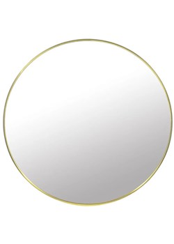 Złote lustro w aluminiowej ramie 50 cm N7-M09 ze sklepu Edinos.pl w kategorii Lustra - zdjęcie 177792033