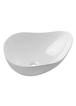 Umywalka biała ceramiczna kształcie o nieregularnym B2-S03 ze sklepu Edinos.pl w kategorii Łazienka - zdjęcie 177792120