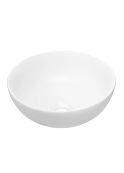 Biała okrągła ceramiczna umywalka łazienkowa L9-N75 ze sklepu Edinos.pl w kategorii Łazienka - zdjęcie 177792130