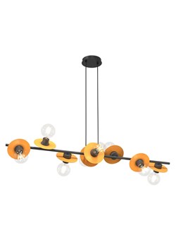 Czarno-pomarańczowa regulowana lampa wisząca - D160 H9-Z07 ze sklepu Edinos.pl w kategorii Lampy wiszące - zdjęcie 177792480
