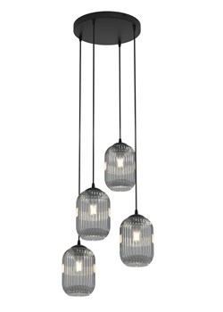 Nowoczesna lampa wisząca z grafitowymi kloszami - 5X D165 A6-T88 ze sklepu Edinos.pl w kategorii Lampy wiszące - zdjęcie 177792520