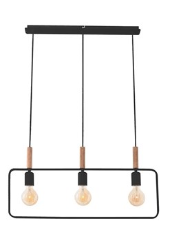 Czarna loftowa potrójna lampa wisząca - D224 A6-E68 ze sklepu Edinos.pl w kategorii Lampy wiszące - zdjęcie 177792840