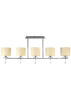 Lampa wisząca w stylu glamour z kremowymi abażurami - 3X D230 Zolari ze sklepu Edinos.pl w kategorii Lampy wiszące - zdjęcie 177792872