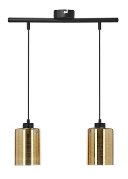 Złota szklana podwójna lampa wisząca - D265 B8-G44 ze sklepu Edinos.pl w kategorii Lampy wiszące - zdjęcie 177793082