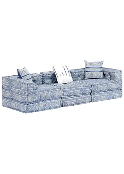 Trzyosobowa sofa modułowa indygo Bombri ze sklepu Edinos.pl w kategorii Sofy i kanapy - zdjęcie 177793753