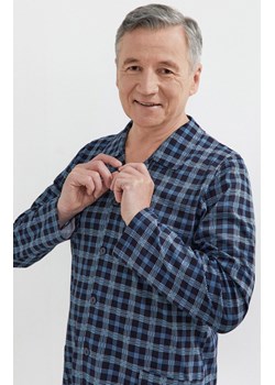 Bawełniana piżama męska rozpinana Antoni III 403 12, Kolor granatowy-wzór, Rozmiar 2XL, MARTEL ze sklepu Intymna w kategorii Piżamy męskie - zdjęcie 177795693