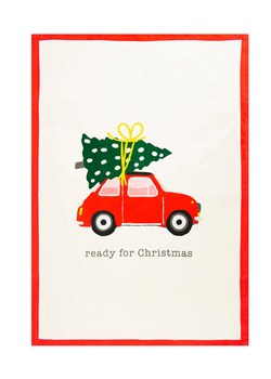 Trendy Kitchen by EXCÉLSA Ściereczka w kolorze kremowo-czerwonym do naczyń - 70 x 50 cm ze sklepu Limango Polska w kategorii Ścierki kuchenne - zdjęcie 177796690