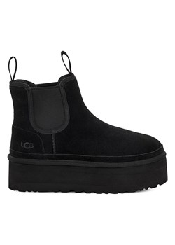 UGG Sztyblety &quot;W Neumel Platform Chelsea&quot; w kolorze czarnym z wełny jagnięcej ze sklepu Limango Polska w kategorii Botki - zdjęcie 177796840