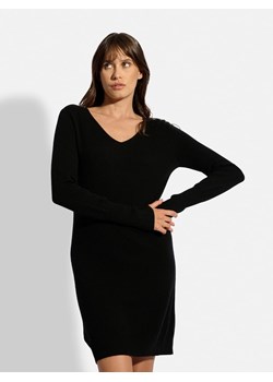 Just Cashmere Kaszmirowa sukienka "Tracy" w kolorze czarnym ze sklepu Limango Polska w kategorii Sukienki - zdjęcie 177798643