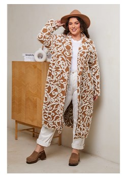 Curvy Lady Płaszcz przejściowy w kolorze jasnobrązowo-białym ze sklepu Limango Polska w kategorii Płaszcze damskie - zdjęcie 177800471