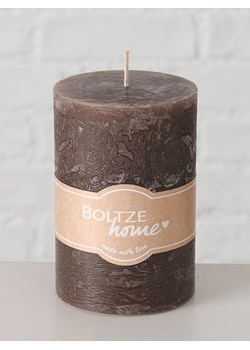Boltze Świeca walcowa "Casual" w kolorze szarobrązowym - wys. 10 x Ø 7 cm ze sklepu Limango Polska w kategorii Świece i dyfuzory - zdjęcie 177803654
