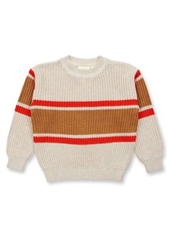 Sense Organics Sweter &quot;Delia&quot; w kolorze beżowo-jasnobrązowym ze sklepu Limango Polska w kategorii Swetry chłopięce - zdjęcie 177804844
