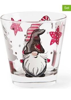 Trendy Kitchen by EXCÉLSA Szklanki (6 szt.) &quot;Gnomo&quot; w kolorze czerwono-brązowym - 250 ml ze sklepu Limango Polska w kategorii Naczynia - zdjęcie 177805730
