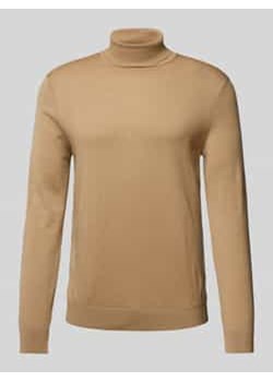 Sweter z dzianiny z wełny lana model ‘TRAY’ ze sklepu Peek&Cloppenburg  w kategorii Swetry męskie - zdjęcie 177806121
