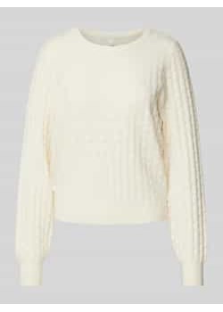 Sweter z dzianiny z fakturowanym wzorem ze sklepu Peek&Cloppenburg  w kategorii Swetry damskie - zdjęcie 177807894