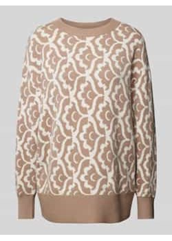 Sweter z dzianiny o kroju regular fit dwukolorowy model ‘NANCY’ ze sklepu Peek&Cloppenburg  w kategorii Swetry damskie - zdjęcie 177808164
