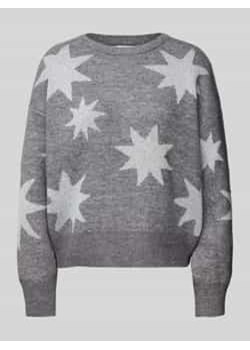 Sweter z dzianiny o kroju comfort fit ze wzorem z efektowną przędzą model ‘ROSIE’ ze sklepu Peek&Cloppenburg  w kategorii Swetry damskie - zdjęcie 177808353