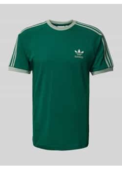 T-shirt z prążkowanymi wykończeniami ze sklepu Peek&Cloppenburg  w kategorii T-shirty męskie - zdjęcie 177808393