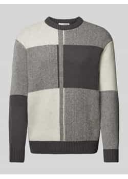 Sweter z dzianiny z okrągłym dekoltem model ‘MEIO’ ze sklepu Peek&Cloppenburg  w kategorii Swetry męskie - zdjęcie 177809082