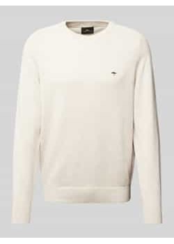 Sweter z dzianiny z wyhaftowanym logo ze sklepu Peek&Cloppenburg  w kategorii Swetry męskie - zdjęcie 177810741