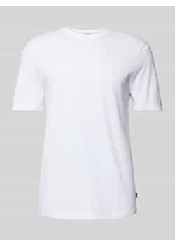 T-shirt z prążkowanym,okrągłym dekoltem model ‘TIBURT’ ze sklepu Peek&Cloppenburg  w kategorii T-shirty męskie - zdjęcie 177812384