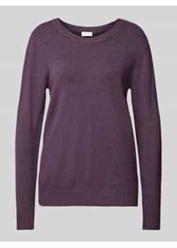 Sweter z dzianiny z prążkowanymi wykończeniami model ‘Viril’ ze sklepu Peek&Cloppenburg  w kategorii Swetry damskie - zdjęcie 177814651