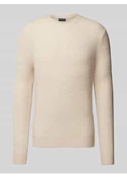 Sweter z dzianiny z okrągłym dekoltem ze sklepu Peek&Cloppenburg  w kategorii Swetry męskie - zdjęcie 177815771