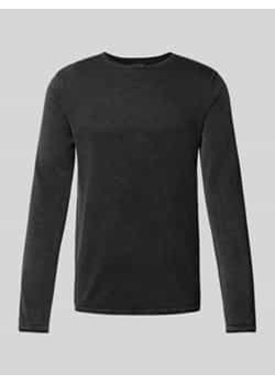 Sweter z dzianiny z okrągłym dekoltem model ‘ELEO’ ze sklepu Peek&Cloppenburg  w kategorii Swetry męskie - zdjęcie 177817963