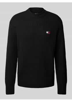 Sweter z dzianiny z naszywką z logo ze sklepu Peek&Cloppenburg  w kategorii Swetry męskie - zdjęcie 177819610