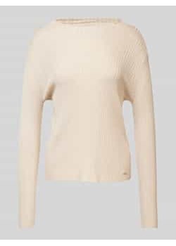 Sweter z dzianiny z dekoltem w łódkę ze sklepu Peek&Cloppenburg  w kategorii Swetry damskie - zdjęcie 177820583